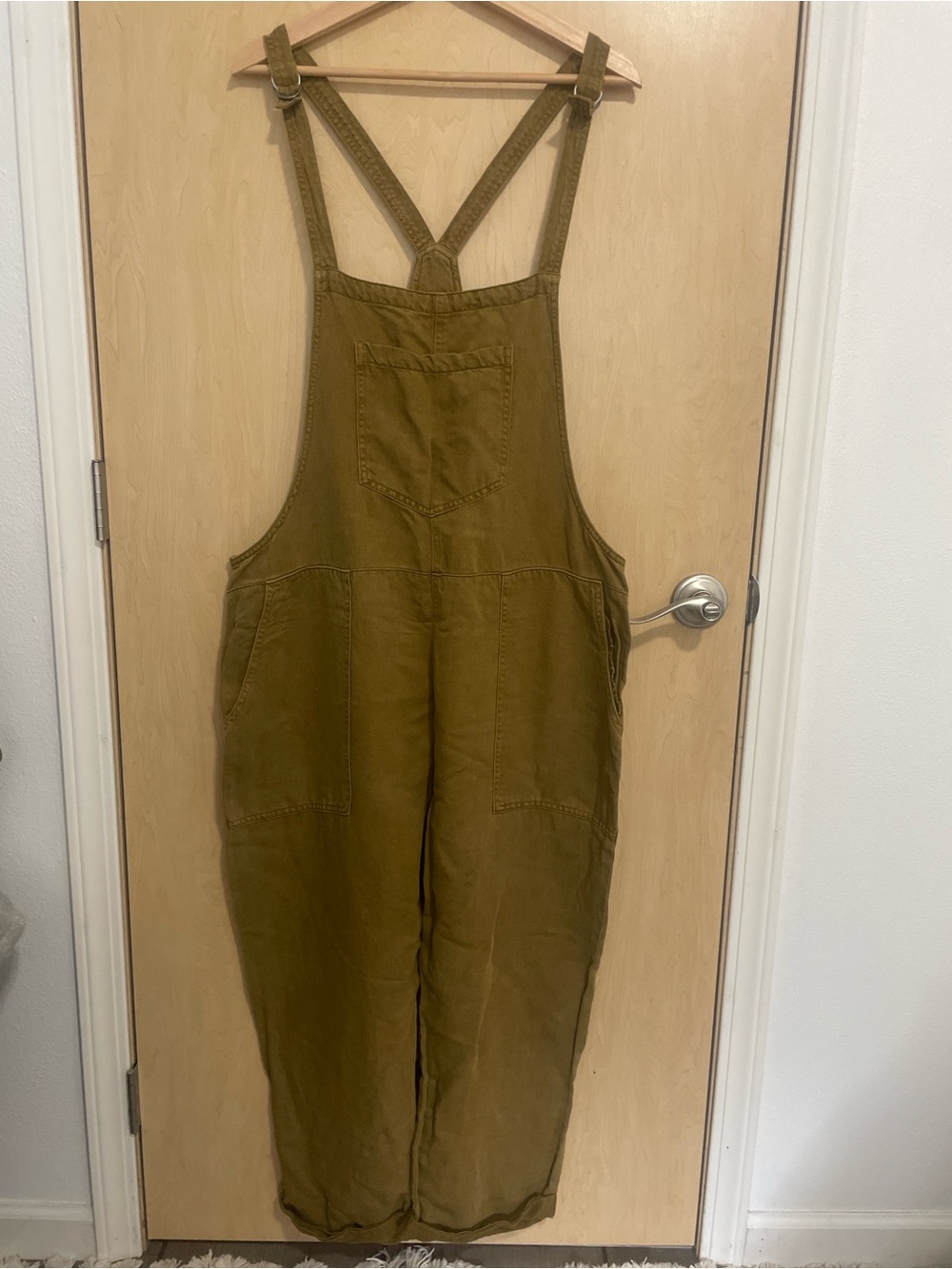 Aerie Women’s Slouchy Earthy Green Utility Overalls – XL - Picture 4 of 11